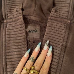 aerie LARGE brown hoodie!!